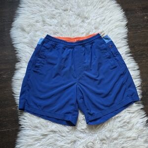 Birddogs Navy Shorts with Vibrant Orange Lining